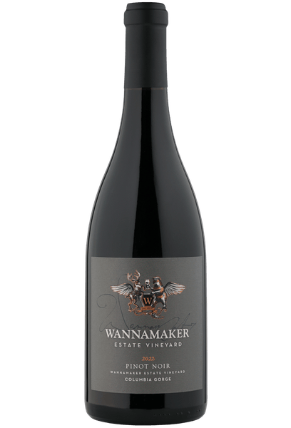A bottle of 2022 Wannamaker Estate Pinot Noir