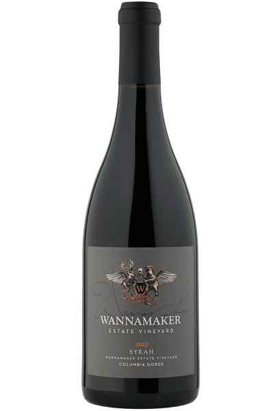 A bottle of 2022 Wannamaker Estate Syrah