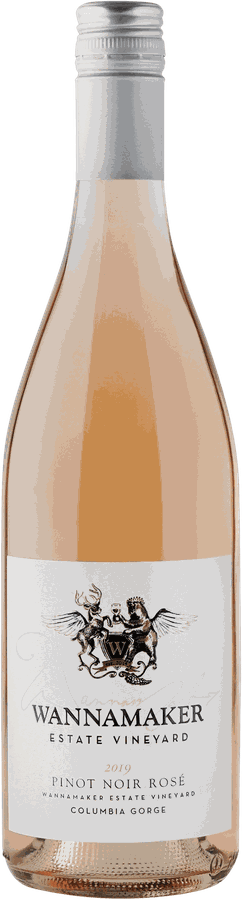 A bottle of Wannamaker 2019 Estate Pinot Noir Rosé