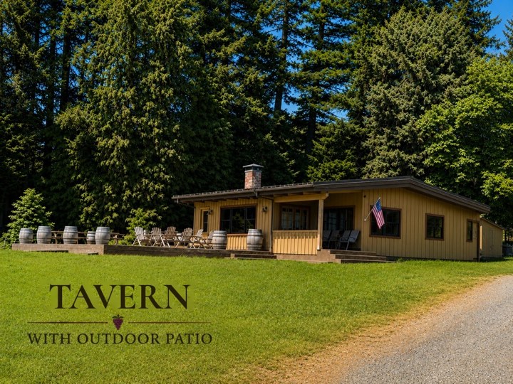 The tavern with its outdoor patio